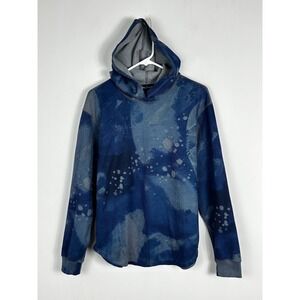 Claire‎ Desjardins Canada Abstract Artist Waffle Knit Hoodie Blue Womens Medium